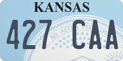 KS license plate 427CAA