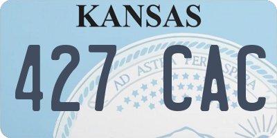 KS license plate 427CAC