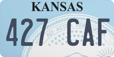 KS license plate 427CAF