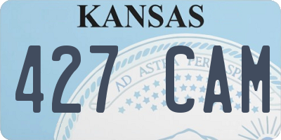 KS license plate 427CAM