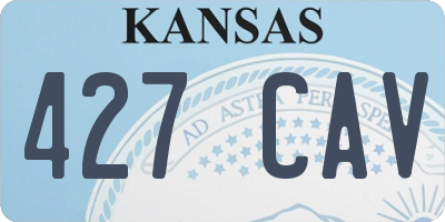 KS license plate 427CAV