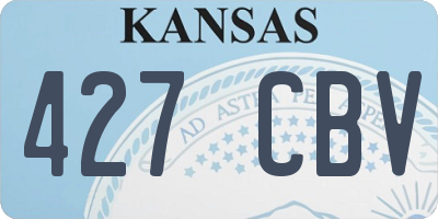KS license plate 427CBV