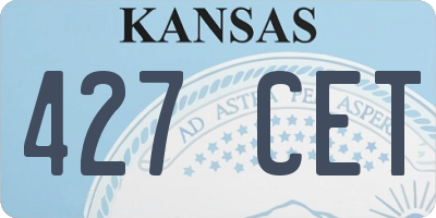 KS license plate 427CET