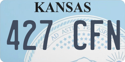 KS license plate 427CFN