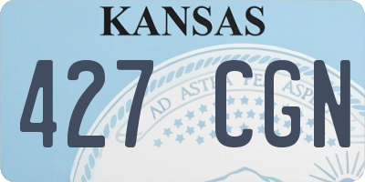 KS license plate 427CGN