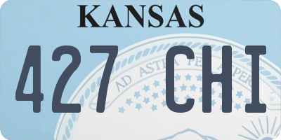 KS license plate 427CHI
