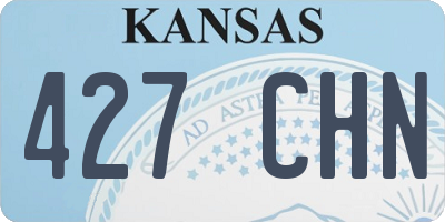 KS license plate 427CHN