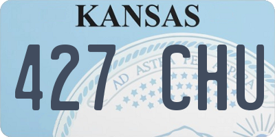 KS license plate 427CHU