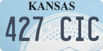 KS license plate 427CIC
