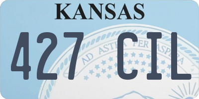 KS license plate 427CIL