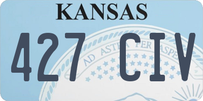 KS license plate 427CIV