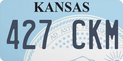 KS license plate 427CKM
