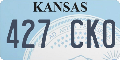 KS license plate 427CKO