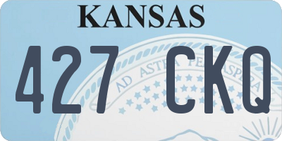 KS license plate 427CKQ
