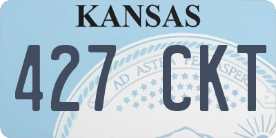 KS license plate 427CKT