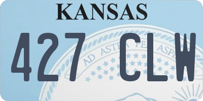 KS license plate 427CLW