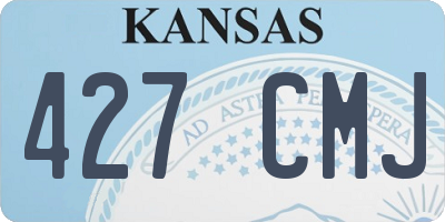 KS license plate 427CMJ