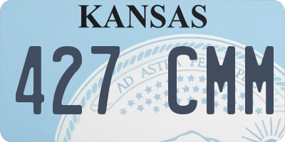 KS license plate 427CMM