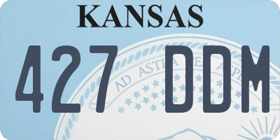 KS license plate 427DDM