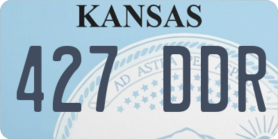 KS license plate 427DDR
