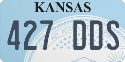 KS license plate 427DDS