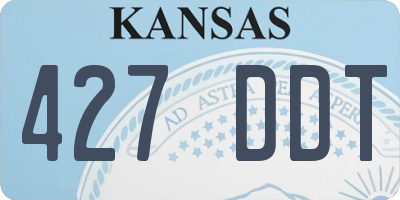 KS license plate 427DDT