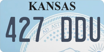 KS license plate 427DDU
