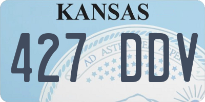 KS license plate 427DDV