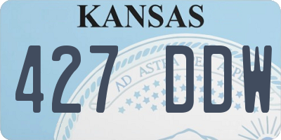 KS license plate 427DDW