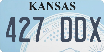 KS license plate 427DDX