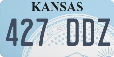KS license plate 427DDZ