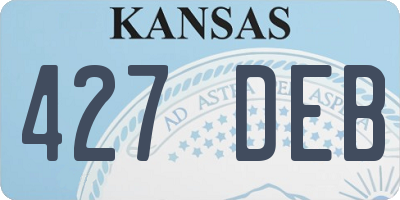 KS license plate 427DEB