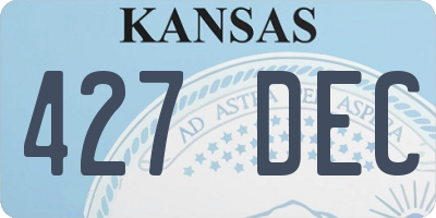 KS license plate 427DEC
