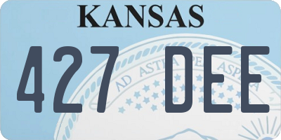 KS license plate 427DEE