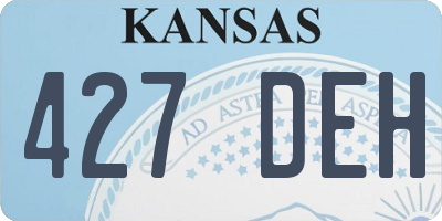 KS license plate 427DEH
