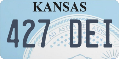 KS license plate 427DEI