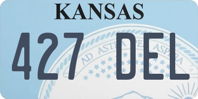 KS license plate 427DEL