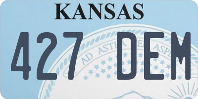 KS license plate 427DEM