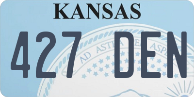 KS license plate 427DEN