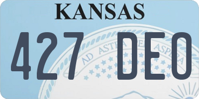 KS license plate 427DEO