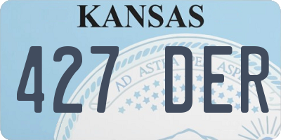KS license plate 427DER