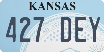 KS license plate 427DEY