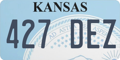 KS license plate 427DEZ