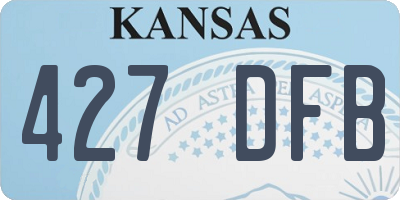KS license plate 427DFB