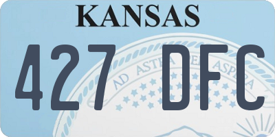 KS license plate 427DFC