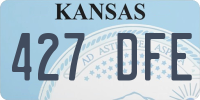 KS license plate 427DFE