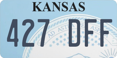 KS license plate 427DFF