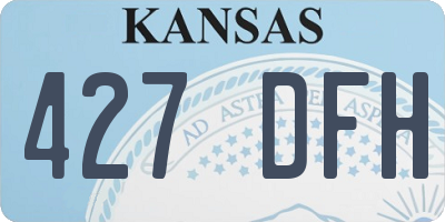 KS license plate 427DFH