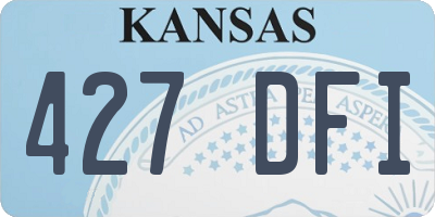 KS license plate 427DFI