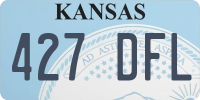 KS license plate 427DFL